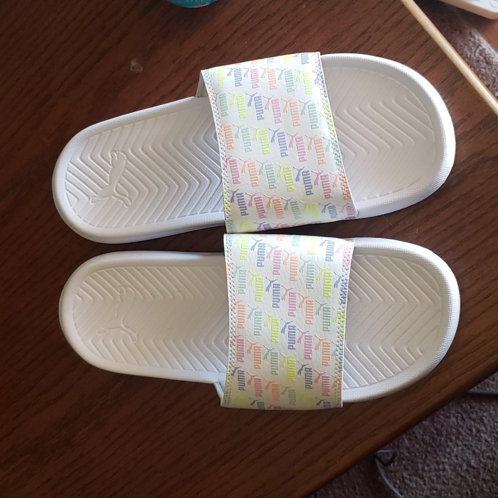 Rainbow Puma Slides